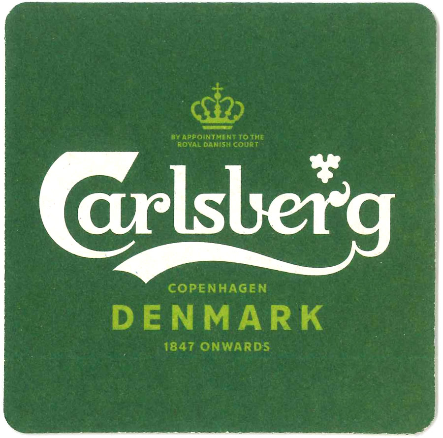 coaster "All malt premium beer Carlsberg Aroma Hop" Carlsberg beer mat 